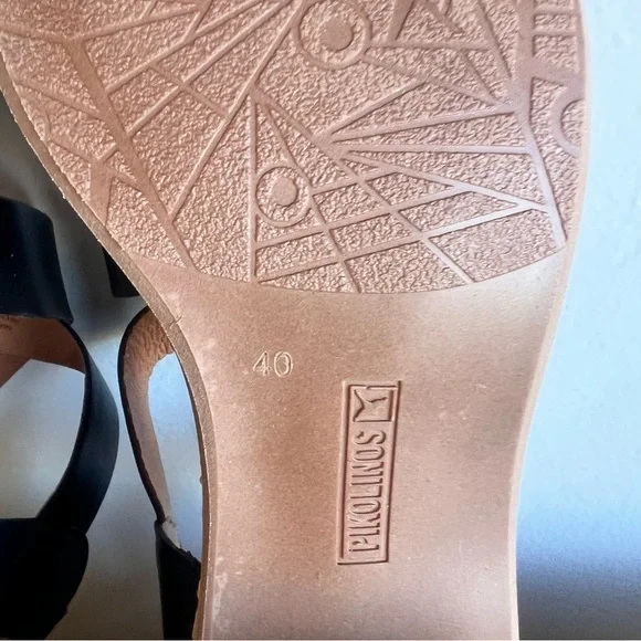 Pikolinos Blane Women's Leather Heeled Sandal Size 40 aka 9 #B1457